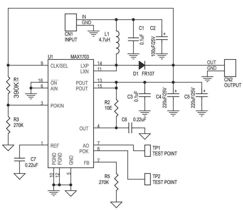 1 Cell-Battery to 5V Step Up DC-DC Converter Using MAX1703 (2)