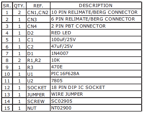 Multipurpose 18 PIN (16F628A) Micro-controller development board from Microchip (1)