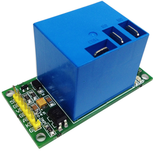 ONE CHANNEL HIGH CURRENT RELAY BOARD WITH ONBOARD 7805 REGULATOR OPTICALLY ISOLATED INPUT  (1)