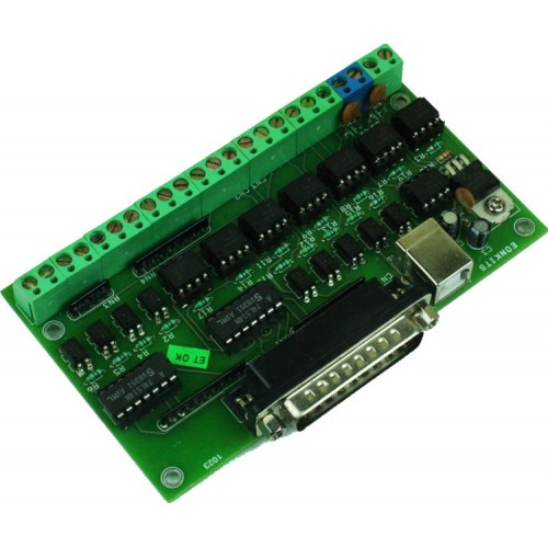 OPTICALLY ISOLATED LPT PORT BREAKOUT BOARD FOR CNC MACH3 SOFTWARE (2)