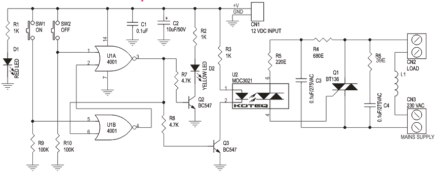 SOLID STATE AC RELAY WITH DIGITAL TOGLE SWITCH FOR INDUCTIVE AND RESISITIVE LOADS (3)