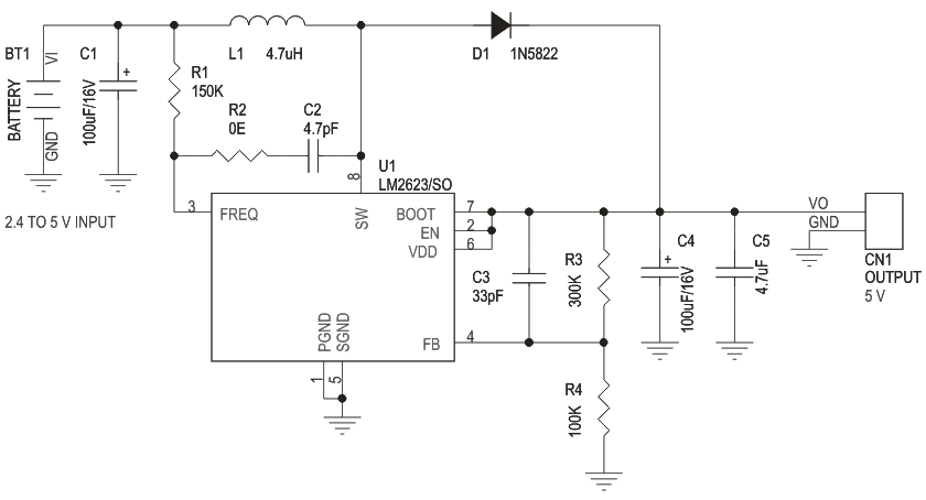 TWO CELL-BATTERY TO 5V STEP UP DC-DC CONVERTER (2)
