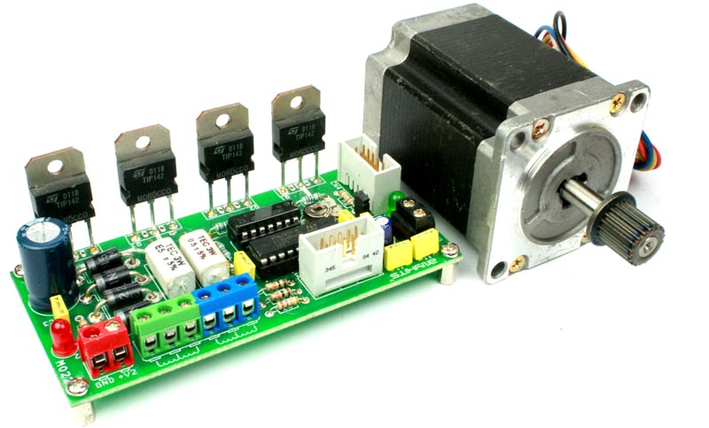 Unipolar Stepper Motor Driver Using Transistors and L297 (5)