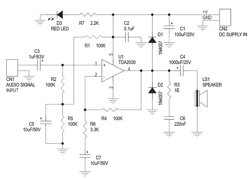 12W Mono Audio Amplifier Circuit (3)