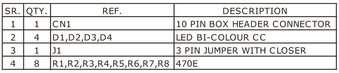 4 BI-COLOR LED BOARD FOR MICRO-CONTROLLER DEVELOPMENT BOARD (1)