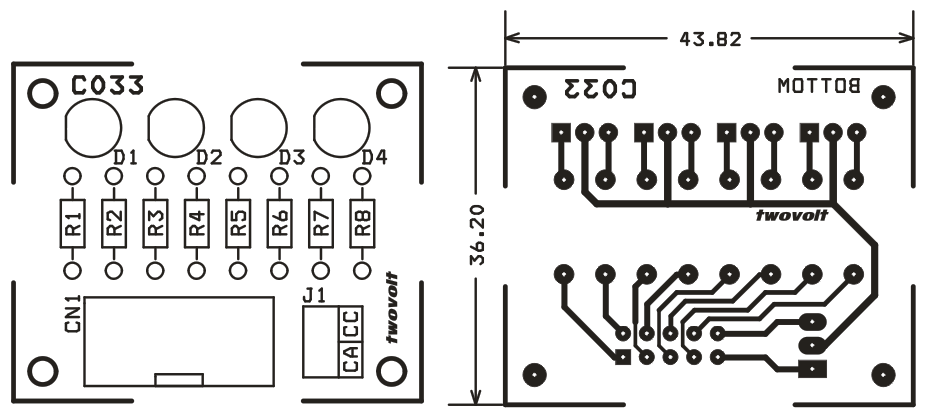 4 BI-COLOR LED BOARD FOR MICRO-CONTROLLER DEVELOPMENT BOARD (2)