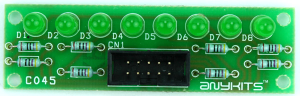 8 LED OUTPUT DISPLAY MODULE FOR MICRO-CONTROLLER DEVELOPMENT BOARD (3)