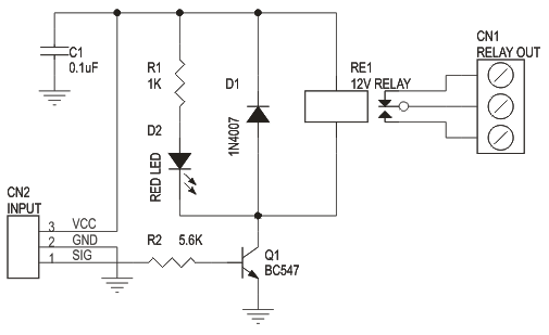 One Channel Relay Board Using BC547 (2)