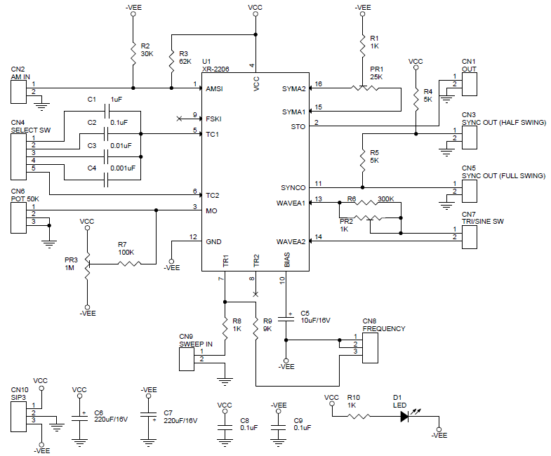 fucntion-generator-using-xr2206-circuit-pcb-layout-1