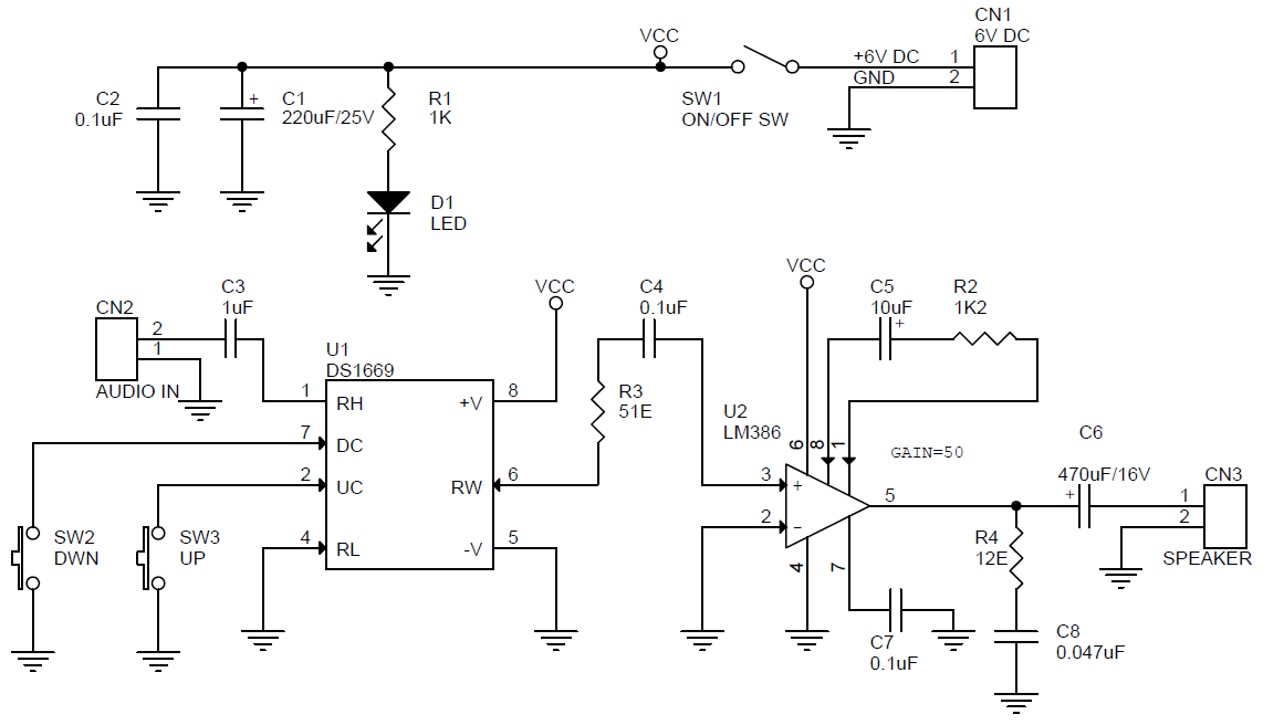 lm386-audio-amplifier-with-digital-up-down-switch-digital-pot-for-volume-control-circuit-1