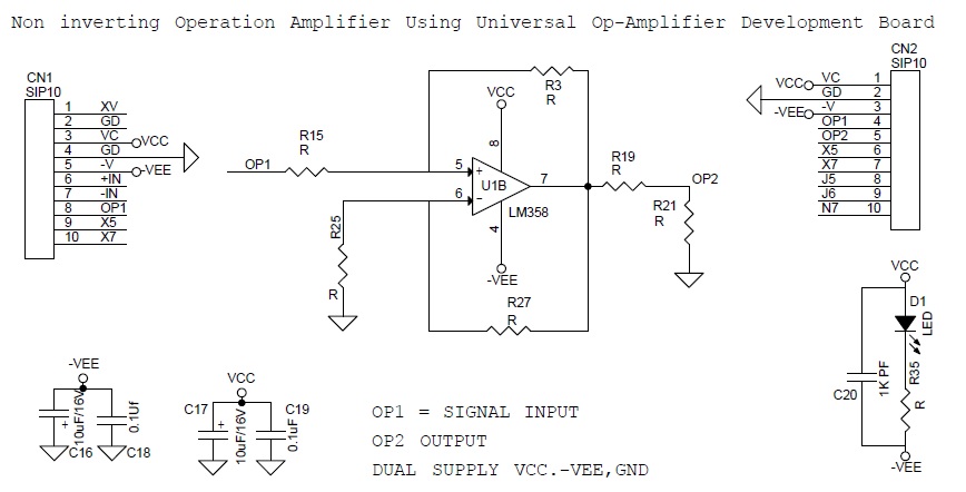 investing op amp buffer circuit
