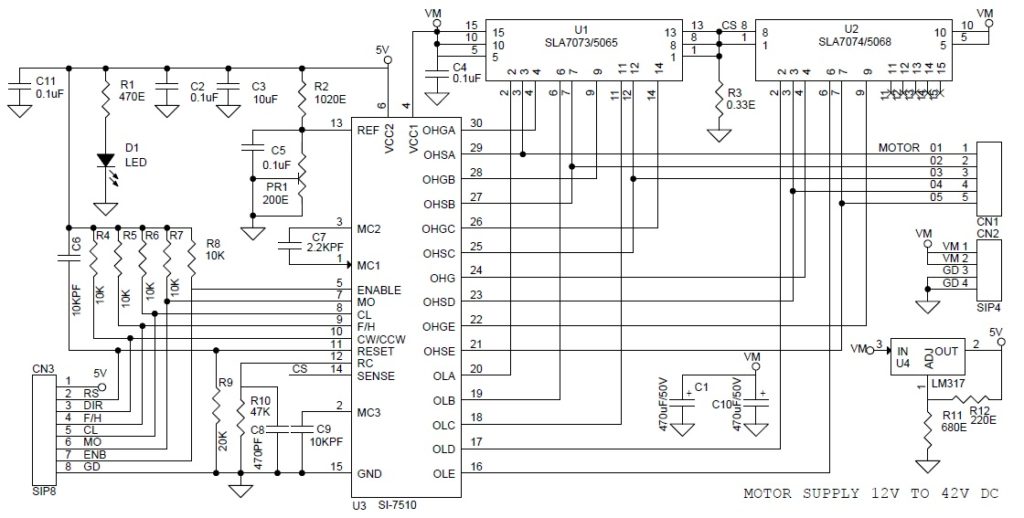 5 Phase Stepper Motor Driver Circuit
